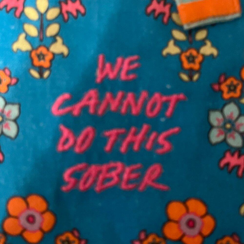 Apron - We Cannot Do This Sober Colorful ‎ Apron NWT 100 Percent Cotton Handmade - Picture 3 of 12